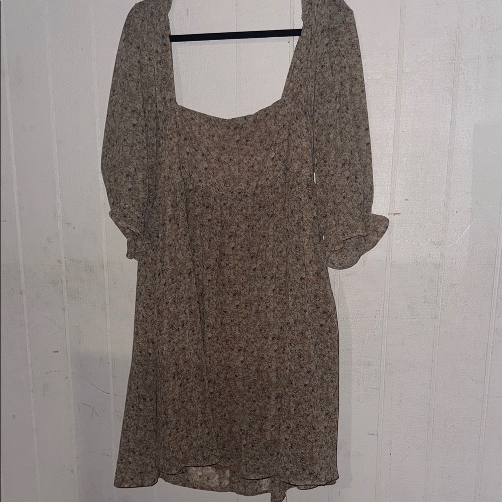 Floral Patterned Mini Dress - Picture 3 of 4